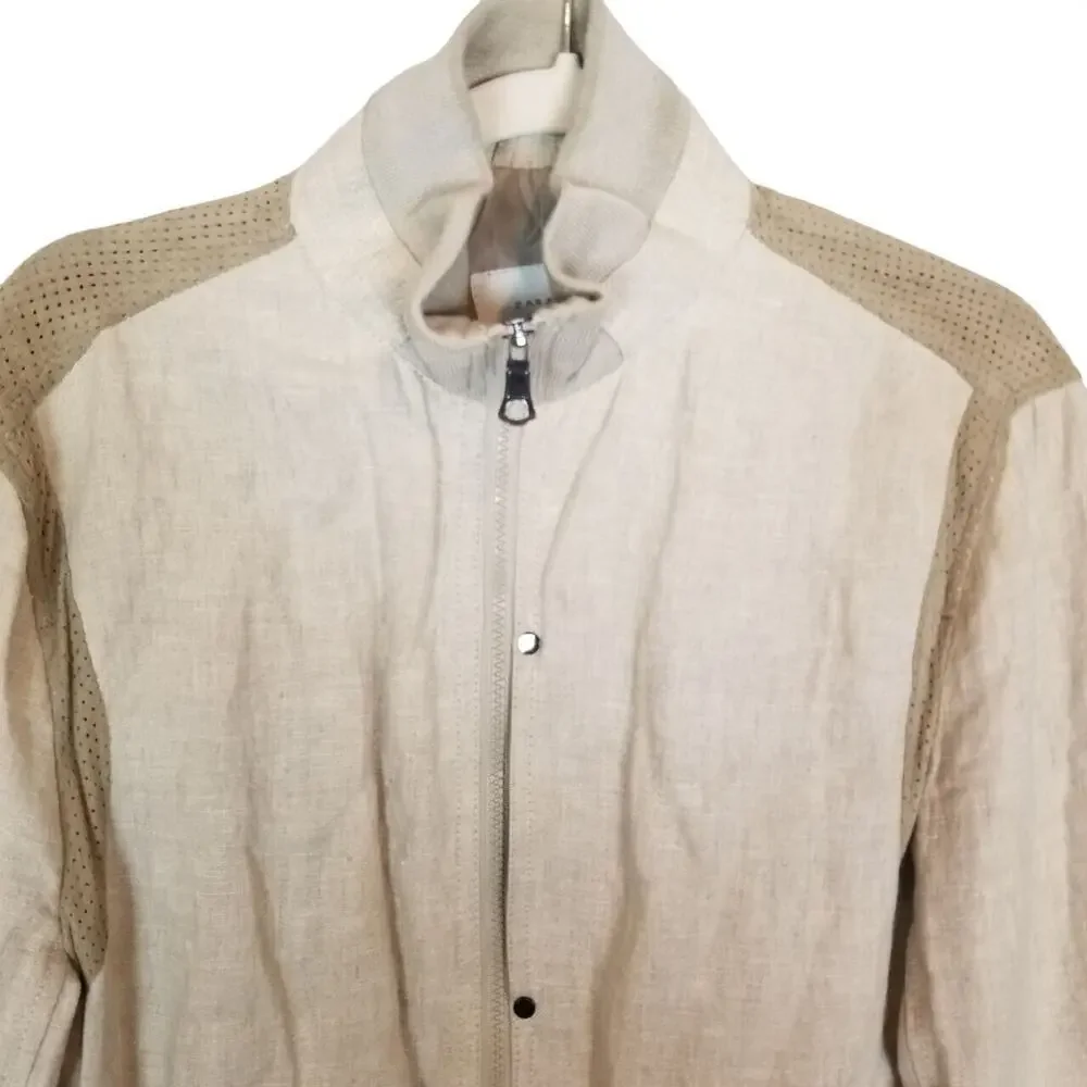 Zara Men's Full Zip Jacket Size M Snap Minimalist Preppy Weekend Vibes Casual